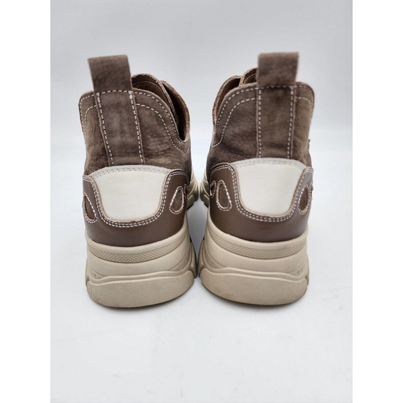 Beau Today Suede Leather Round Toe Lace-Free High Top Retro Flat Size 8 - Picture 6 of 12